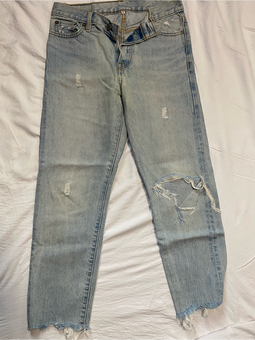 Light Blue Distressed Women’s Jeans